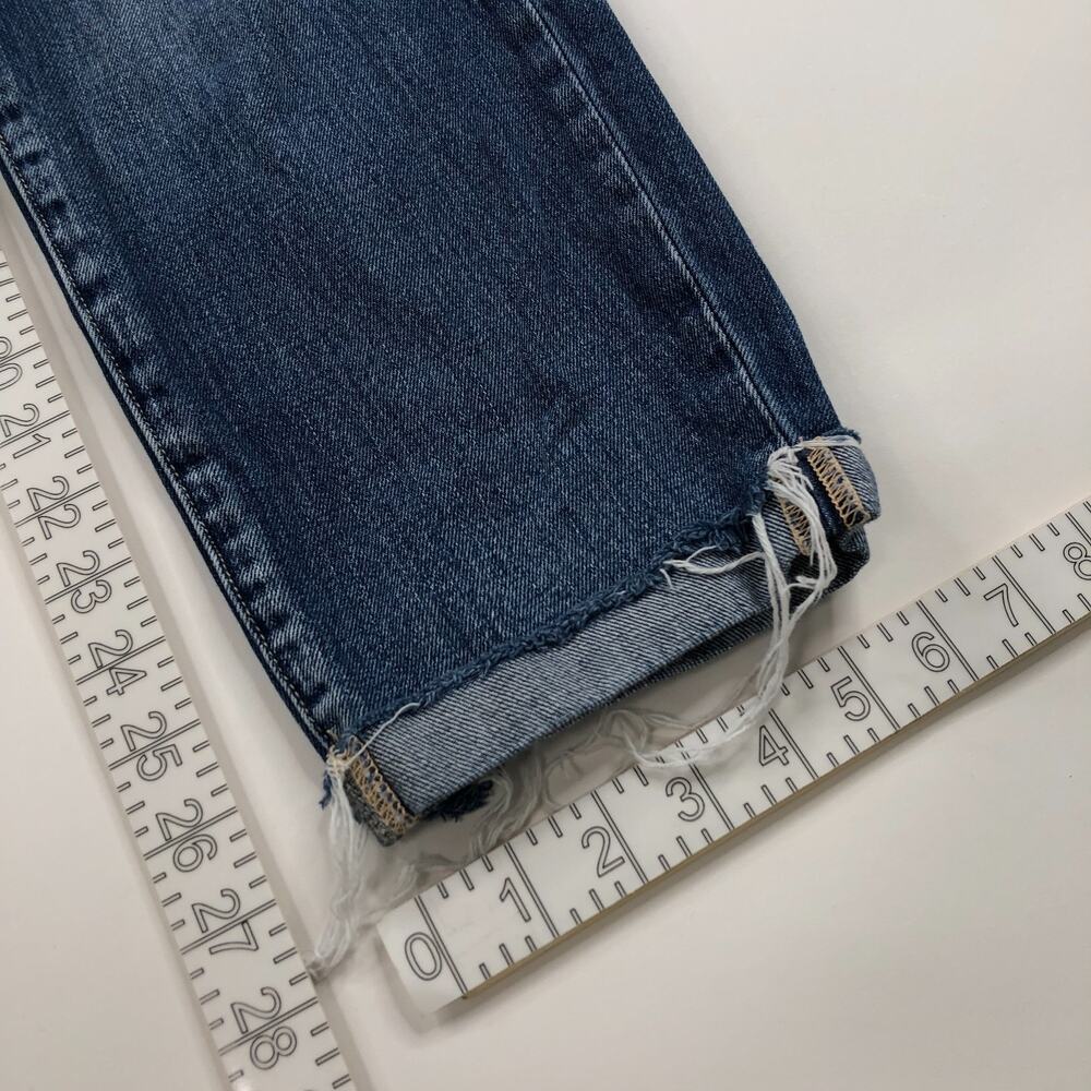 L'Agence Olga 30 (Fits 32W 27L) High Rise Distressed Cuffed Jeans - Picture 6 of 12